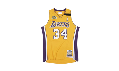NBA Shaquille O'Neal Authentic Jersey "1999 Los Angeles Lakers - Team Gold" AJY4CP19141 LALLTGD99SON