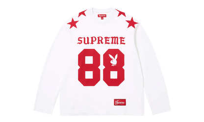 Playboy® L/S Football Top "SS26 - White" SU27097