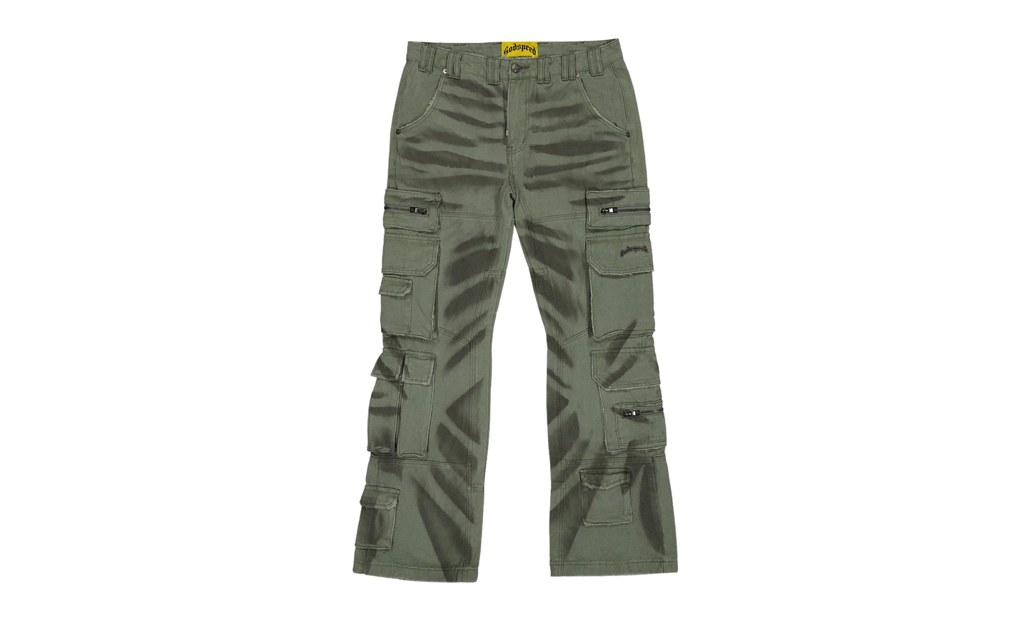 Skidrow Flared Cargo Pants "Sage" ZG0QZD2P