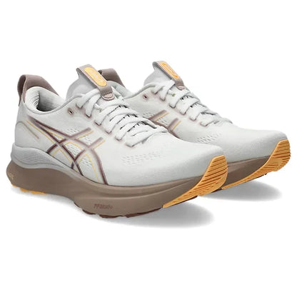 Women's Gel-Kayano 32 Running Shoes Wide in White/Orange Glow