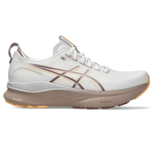 Women's Gel-Kayano 32 Running Shoes Wide in White/Orange Glow