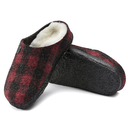 Kid's Zermatt Shearling in Plaid Red