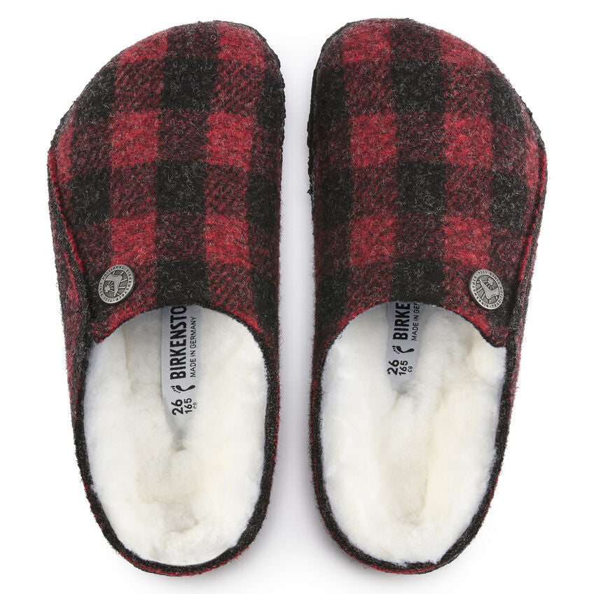 Kid's Zermatt Shearling in Plaid Red