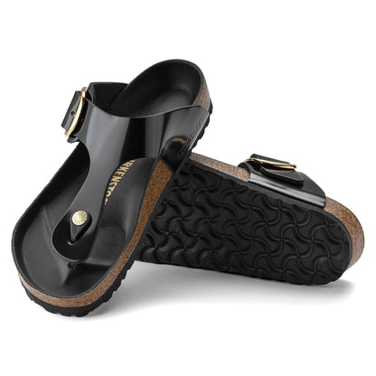Gizeh Big Buckle Natural Patent in High Shine Black