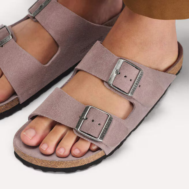 Arizona Soft Footbed Suede Leather in Faded Purple Tonal