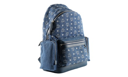 Medium Stark Backpack in Fabric "Denim Blue" MMKFAVE04HD001