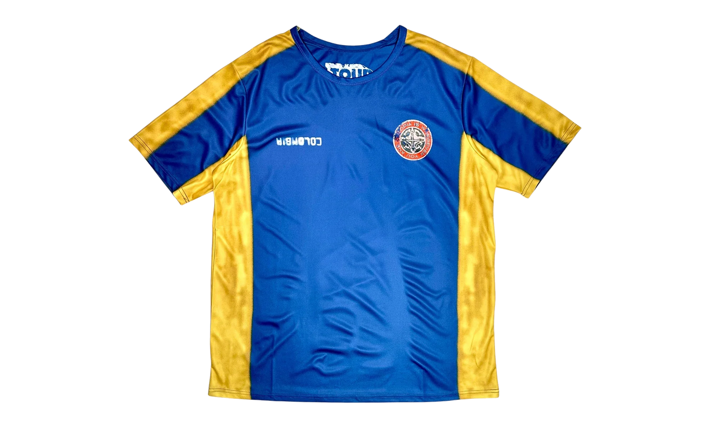 Travis Scott Colombia Soccer Jersey "Blue Yellow" TSUC59