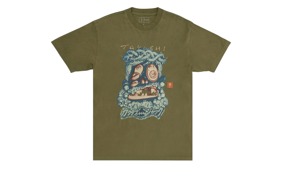 Travis Scott Cactus Jack x Takashi Murakami Melted Utopia Dream Zodiac T-Shirt "Olive" CPFM37
