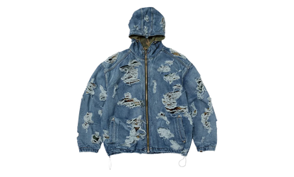 Hell Denim Camo Zip-Up Hoodie "Blue" TC25JK2301
