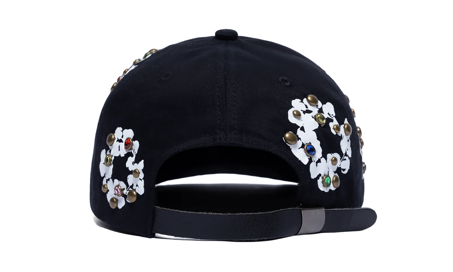 Rhinestone Cotton Wreath Cap "Black" DT351