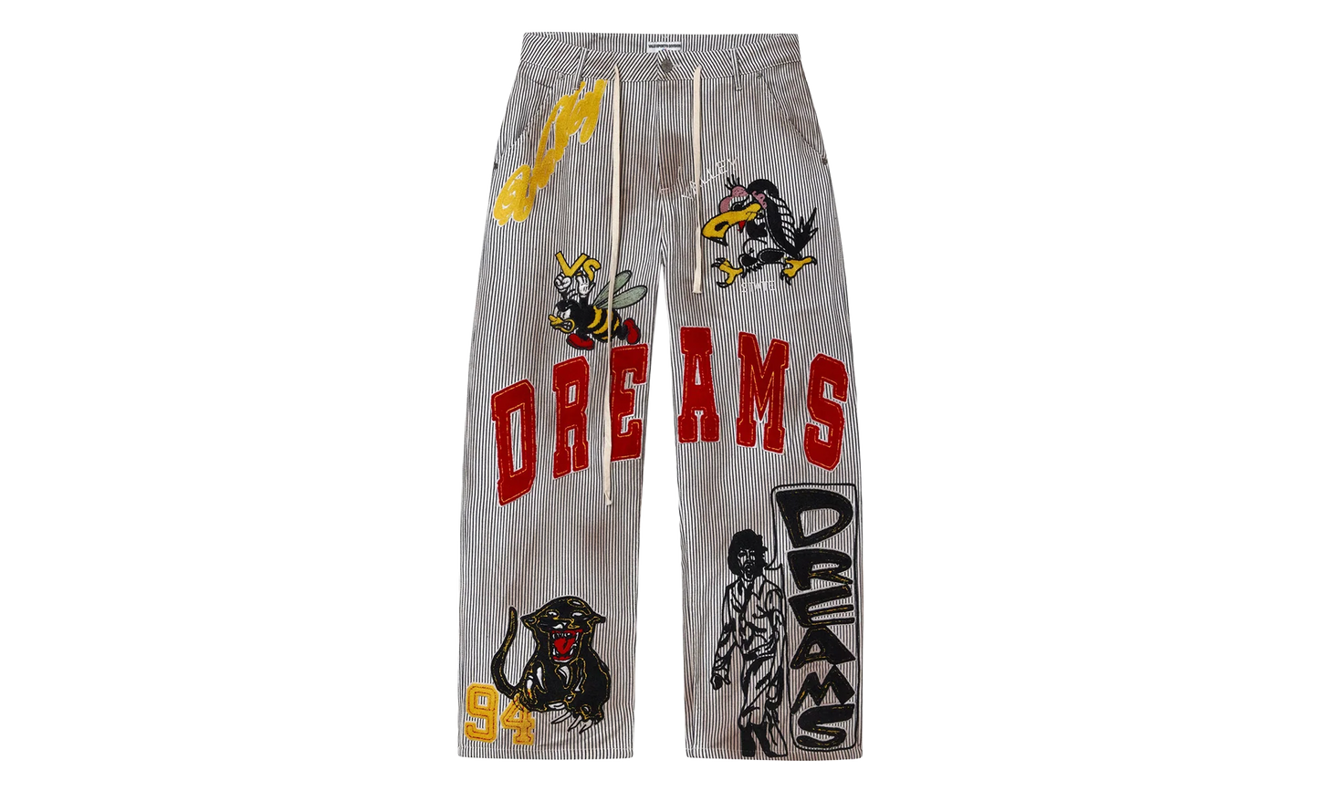 Pinstripe Work Pants "White / Black" VBKB9X80