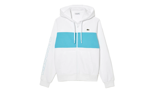 Colorblock Zip-Up Hoodie "White / Blue" SH1416 RI6