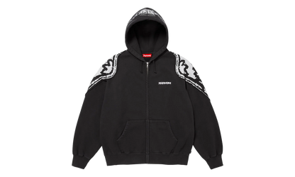 Wings Zip Up Hooded Sweatshirt "Black" SU27001