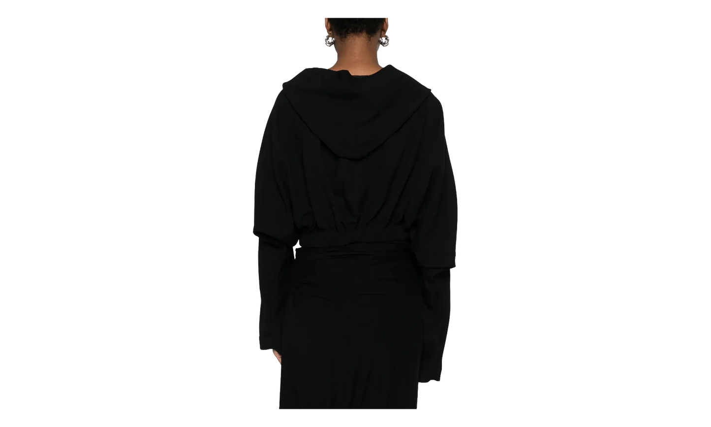 Cropped Hooded Tunic WMNS "Black" RO02E4262 WA 09