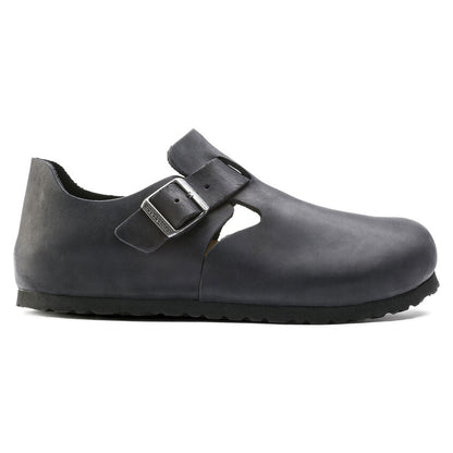 London Oiled Leather Classic Footbed in Black
