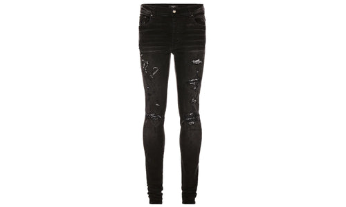 Old English Logo Bandana Patch Jeans "Aged Black White" PS22MDS148 023