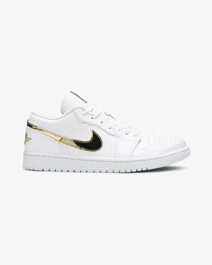 NIKE AIR JORDAN1 LOW WMNS WHITE METALLIC GOLD (NEW)