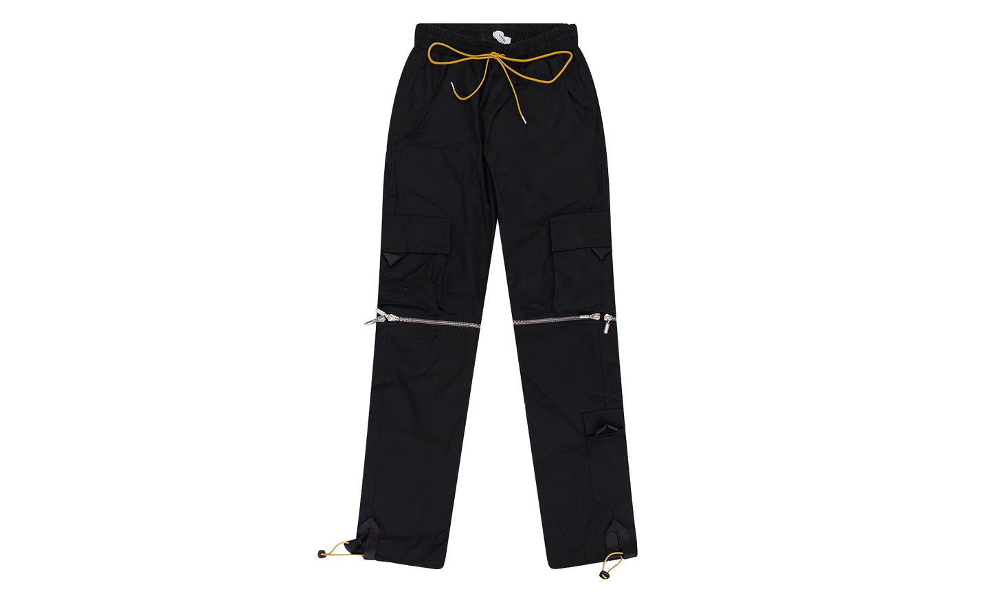 Knee Zip Cargo Pants "Black" BKZ001