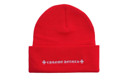 Embroidered CH Logo Beanie "Red White" CHRM1126
