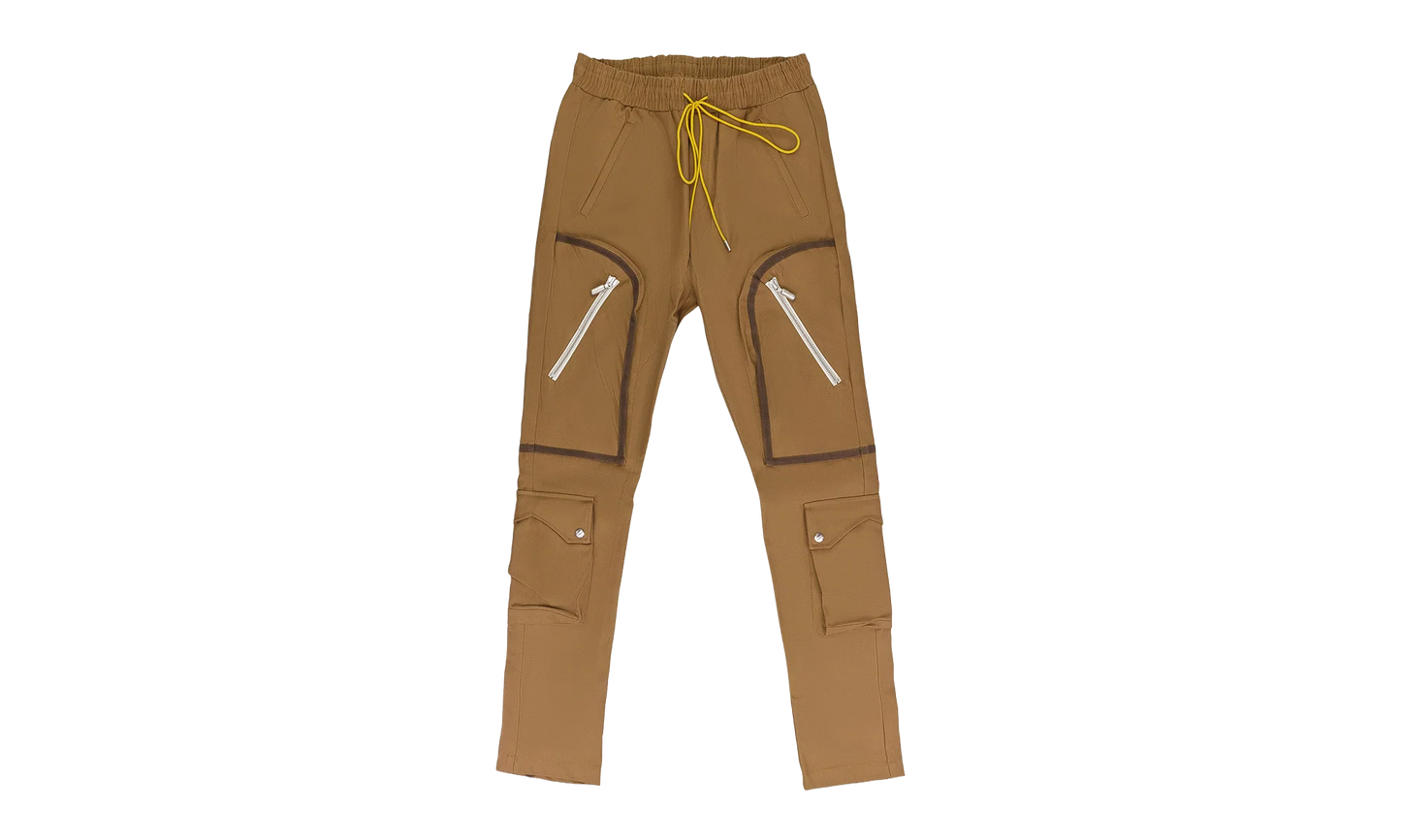 CANVAS CARGO PANTS "Brown" RHD-MBTM-0198