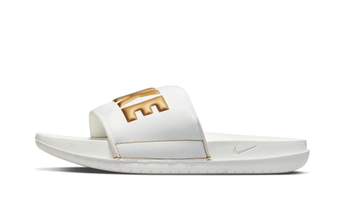 Offcourt Slide WMNS"Summit White Metallic Gold" BQ4632 105