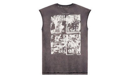 Worn Gothic Sleeveless Tee "Brown" P103 TBSP226