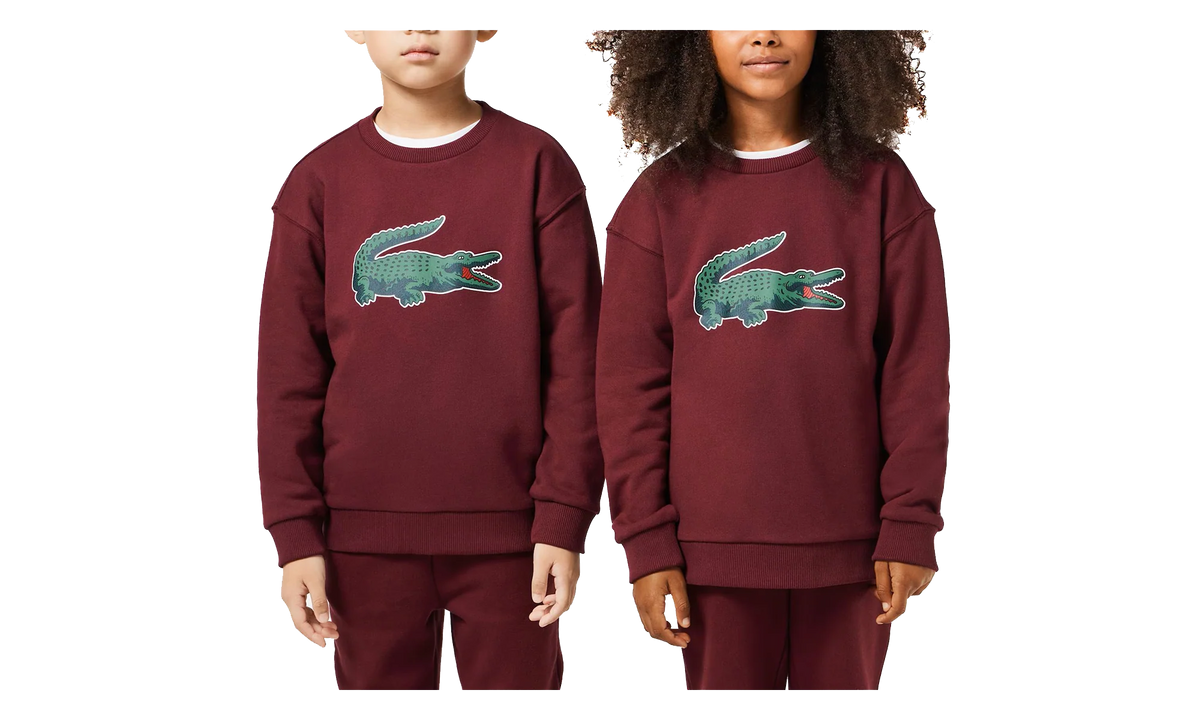 Signature Print Fleece Sweatshirt GS "Bordeaux" SJ1231 YUP