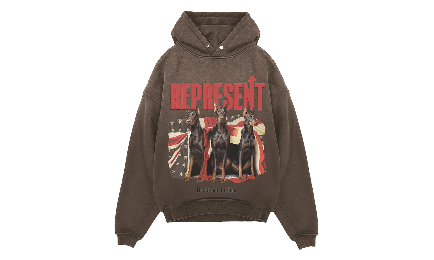 Dream On Tour Pullover Hoodie "Brown" MLM100618-17