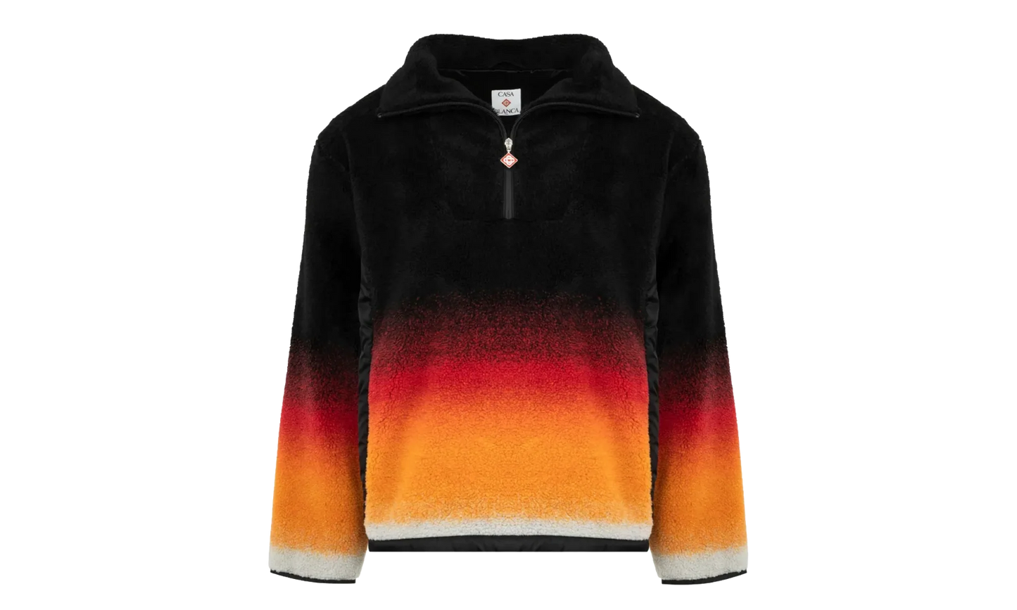 Gradient Fleece Quarter Zip Sweatshirt "Gradient - Black" M AW25 JK 376 01 EX SKI GRAD