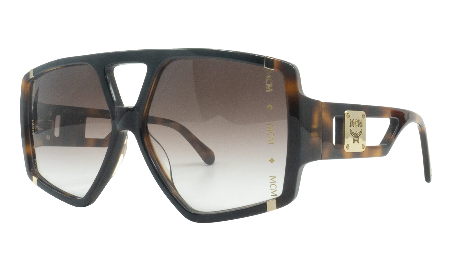 Hexagon Sunglasses "Black/Havana" MCM671S-019