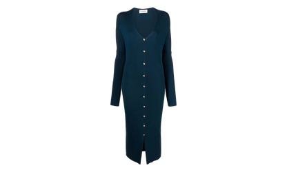 RIBBED LONG BUTTONED DRESS "SAPPHIRE" RW DR0043 K010 H23 271