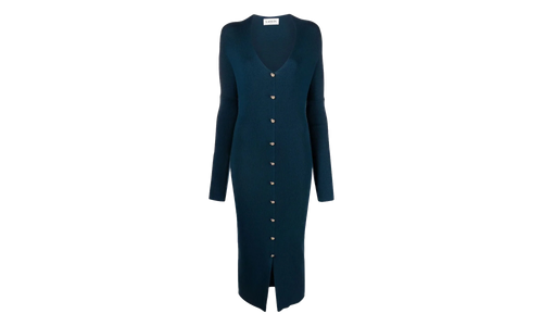 RIBBED LONG BUTTONED DRESS "SAPPHIRE" RW DR0043 K010 H23 271