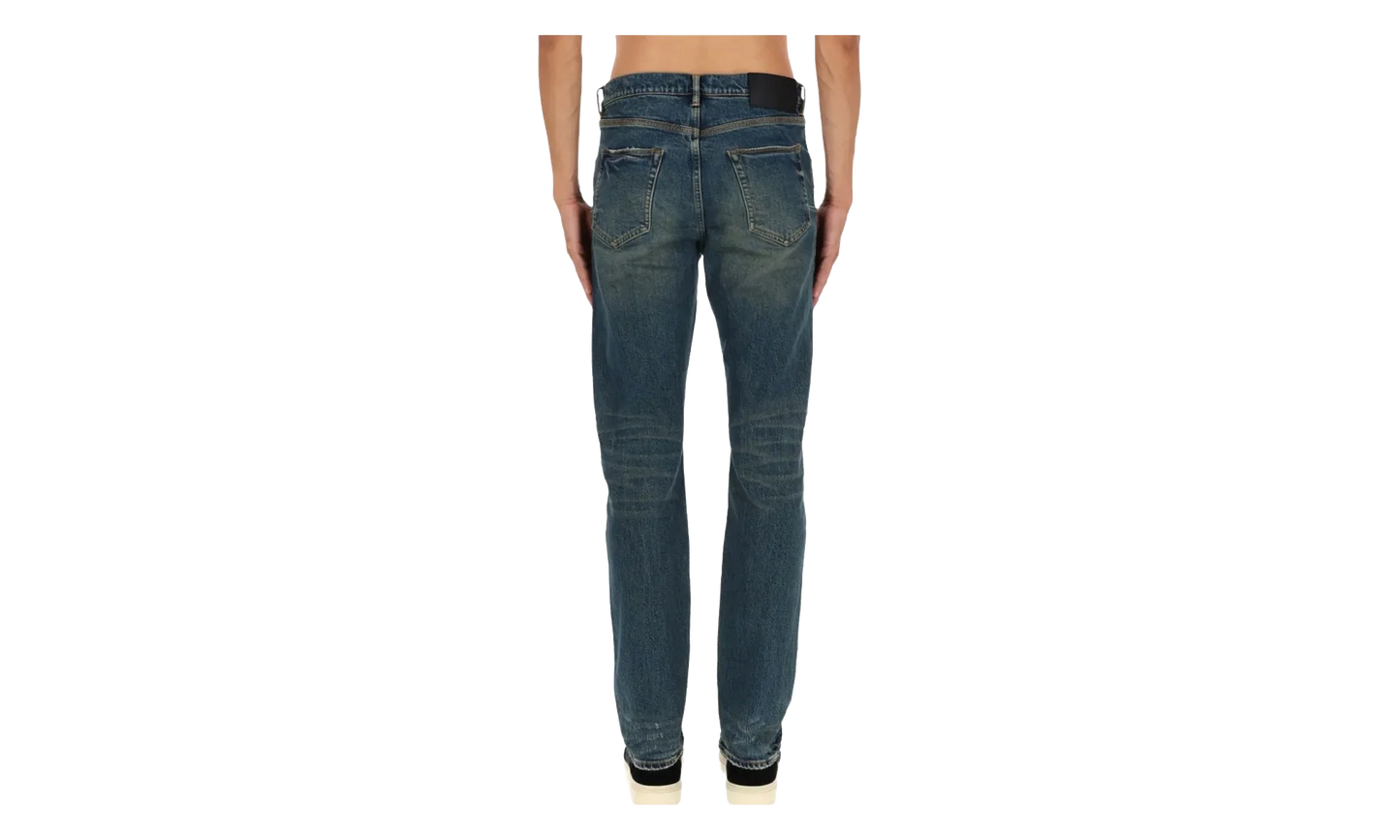 P005 Stratos Vintage Knee Slit Jeans "Dark Indigo" P005 SVKD425