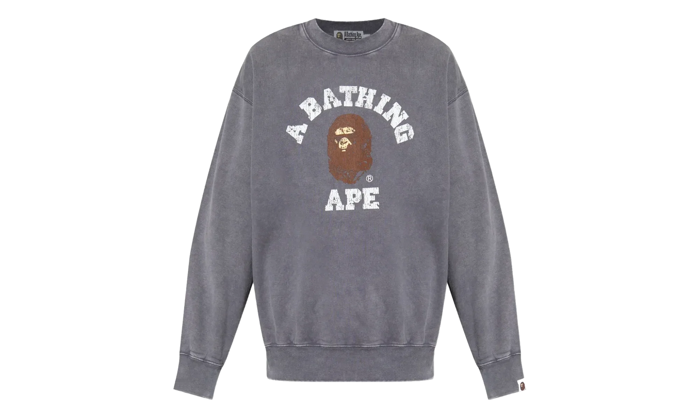 Garment Dye College Relaxed Fit Crewneck Sweatshirt "Charcoal" 1L80113308 CHA
