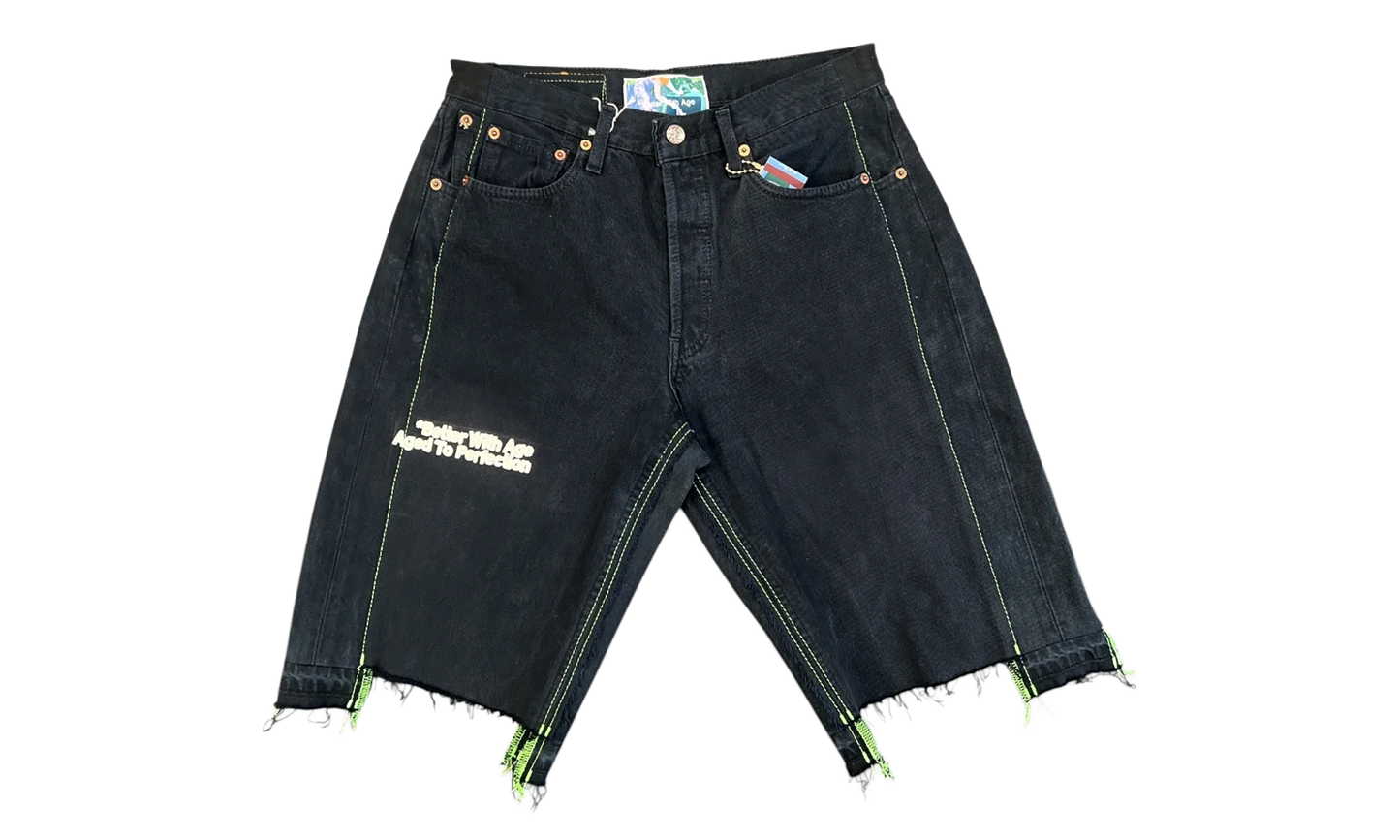 Monroe Triple-Wide Denim Shorts "Black" BWA100