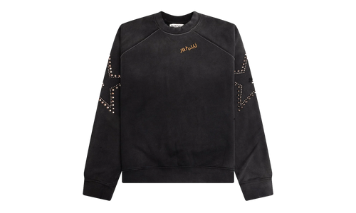 Star Studded Oversized Crewneck "Black" SAT003