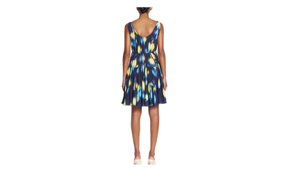 PRINTED SLEEVELESS SHORT DRESS "NAVY" RW DR0009 5900 P24 277