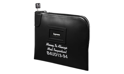 Leather Money Bag "FW25 - Black" SU27088