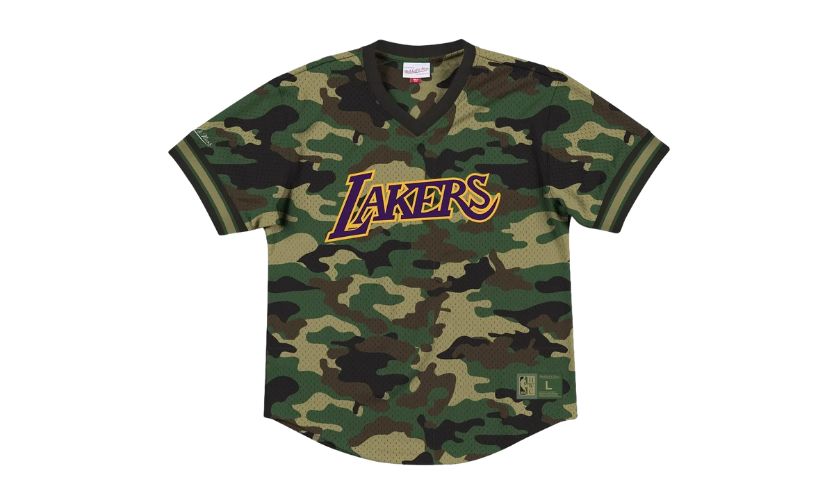 NBA Mesh V-Neck Tee "Los Angeles Lakers - Camo" MSPOMG18018 LALCMWD1