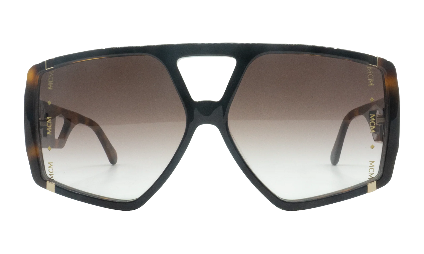 Hexagon Sunglasses "Black/Havana" MCM671S-019