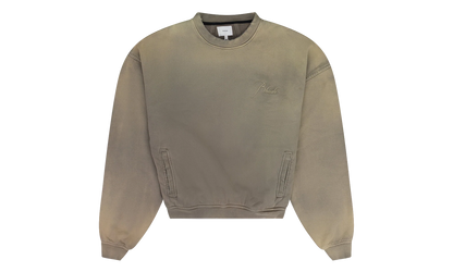 Script Logo Sunfaded Crewneck Sweatshirt "Elephant Green" RHDMHDS0043 ELGRN