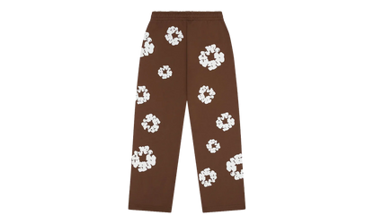 Cotton Wreath Open Hem Sweatpants "Brown" DT422