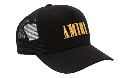 Core Logo Trucker Hat "Black / Yellow" XMAH001 011 BLAC