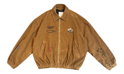 School Portrait Coach Bomber Jacket "Cotton Cord - Camel Fade Out" 261 MJK121P4 CORDCML