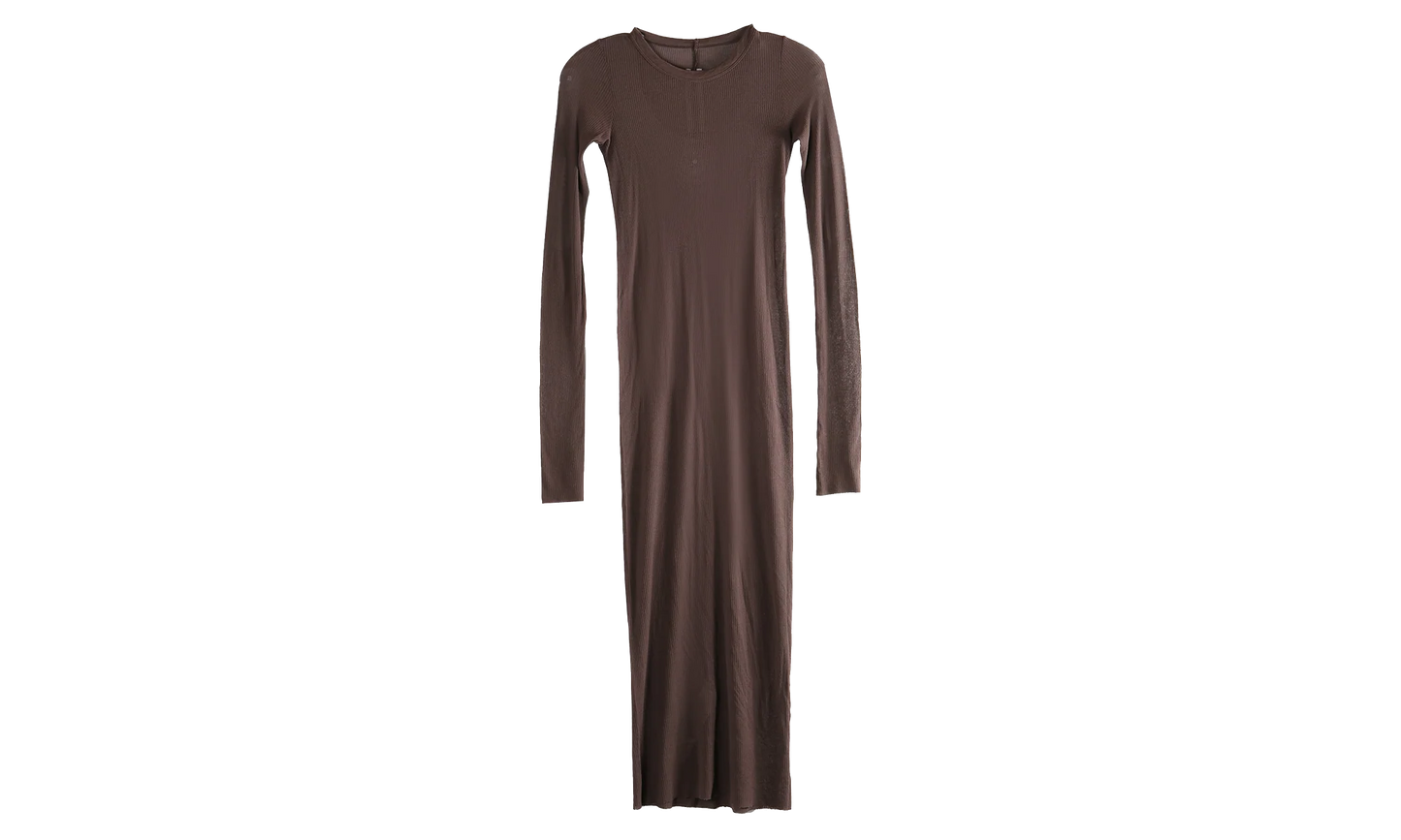 Rib Long-Sleeve Dress WMNS "Macassar" RP01F6546 RC 53