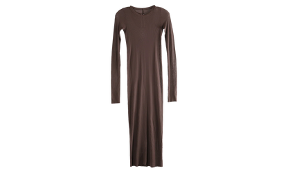 Rib Long-Sleeve Dress WMNS "Macassar" RP01F6546 RC 53