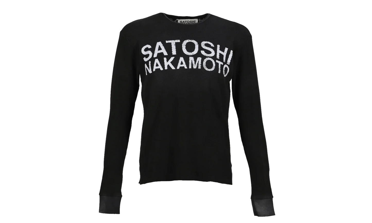 Logo Thermal Long Sleeve Shirt "Black White" FW25LS001 BLK