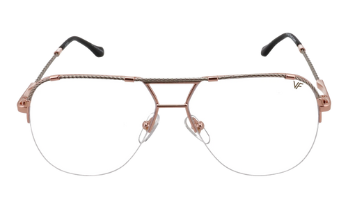 Blanco Half Rim 24KT Two-Tone "Rose / White Gold / Clear" HRBA2 0006 17A3