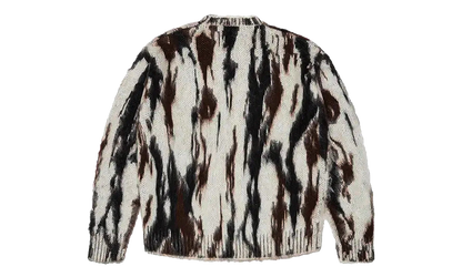 Camo Mohair Crewneck Sweatshirt "White" DT550