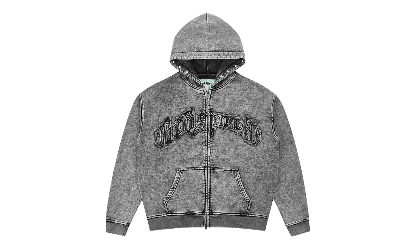 Symmetric Studded Hoodie "Acid Wash" 13MBUT5E